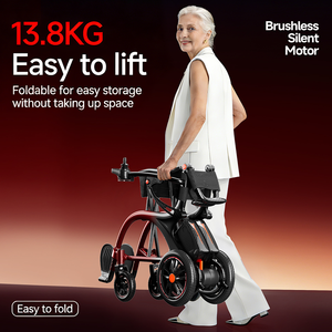 Fauteuil roulant électrique <span class=keywords><strong>pliable</strong></span> avec moteur sans balais 800W, design léger en fibre de carbone haut de gamme, certifié CE, vente en gros disponible - Product Image 3