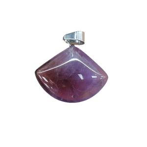 Venta al por mayor colgante en forma de abanico de hoja de Ginkgo diseño de mariposa accesorios de piedra de cristal Natural para regalo de parcela de madre - Product Image 2