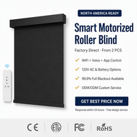 Stores à enroulement électriques télécommandés les plus vendus, stores motorisés intelligents compatibles Tuya Alexa, en polyester, silencieux