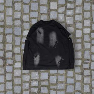 T-shirts pour hommes à manches longues, vintage, effet délavé, 280g, 100% coton, écologiques, imprimés à l'écran - Product Image 1