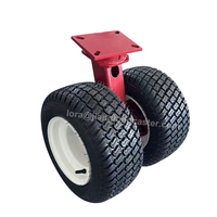Roues pivotantes à double roue pneumatique en caoutchouc robuste de 16 pouces pour conteneurs de transport de marchandises