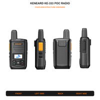 KENEARD KE-333 4G LTE POC Digital Walkie Talkie CAT.1 Radio Jaringan Dual SIM Panggilan Grup 2500mAh Global 150 Jam Siaga USB Tipe-C