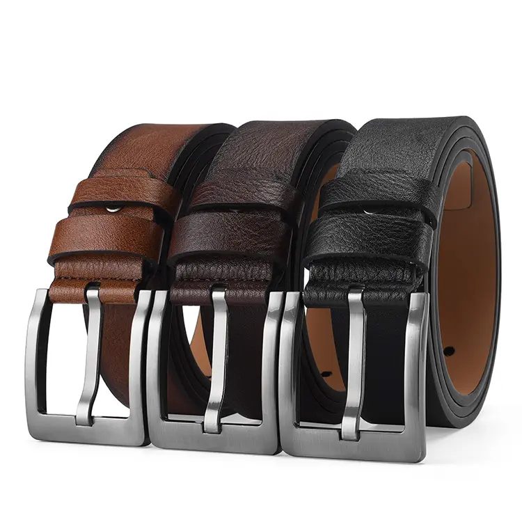 Belt Men Classic Vintage Pin Buckle Luxury Custom Manufacturer Leather Belts Famous Brand Leather Belts For Men