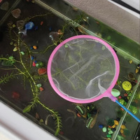 Meilleures ventes : Filet de pêche en plastique léger, durable et écologique, avec poignée en plastique, pour aquarium et sacs de transport pour poissons vivants