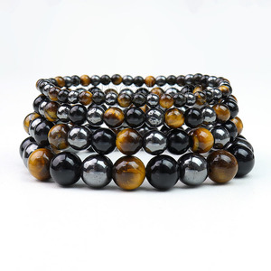 Bracelets en pierres naturelles rondes colorées de 6 mm pour femmes, <span class=keywords><strong>bracelet</strong></span> en cristal de guérison pour dames et filles - Product Image 2