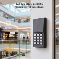 Clavier de contrôle d'accès étanche à une seule touche avec lecteur de carte 13,56 MHz, modes IP65, système d'entrée pour magasin de détail