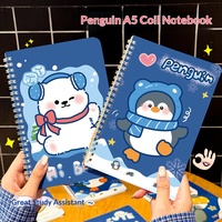 Carnet A5 à spirale motif pingouin mignon, journal ligné pour étudiant, agenda/agenda de haute qualité, petit cadeau, 50 feuilles