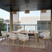 Ensemble de mobilier de jardin en aluminium imperméable pour terrasse, table et chaises, idéal pour restaurant extérieur - Vente en gros