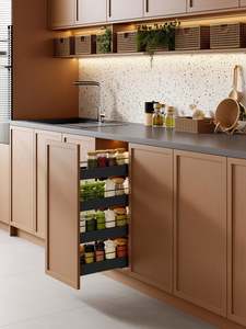 Gabinetes de Cocina Ecológicos de Madera de Pino Macizo, Estilo Rústico, Almacenamiento de Madera Asequible para el Hogar y Restaurantes - Product Image 4