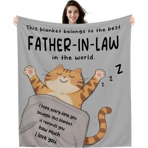 Cute Cartoon Cat Flannel <b>Blanket</b> Throw <b>Blanket</b> Nap <b>Blanket</b> Cozy <b>Warm</b> Super Soft for Home Office Nap Custom Print Wholesale - Product Image 6