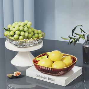 Bandeja Cuadrada para Frutas, Bandeja Grande para Frutas y Aperitivos para Mesas de Centro de Sala de Estar, Bandeja para Colocar Frutos Secos y Dulces en la Oficina - Product Image 2