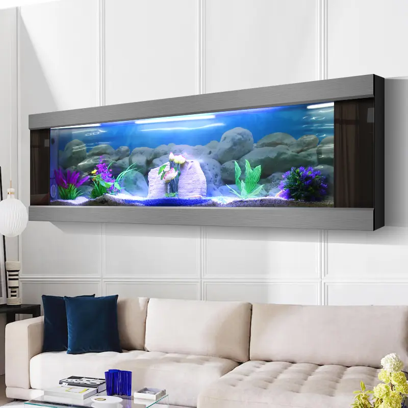 2021 novo moderno personalizável da moda de alta qualidade do aquário montado na parede do tanque de peixes personalizável fábrica