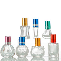 Flacon de parfum vide en verre de luxe, design spécial en forme de rose, 5 ml, 10 ml, rechargeable, vaporisateur de parfum, flacons à bille