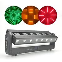 Laser à six têtes, faisceau stroboscopique 3-en-1, lumière matricielle à points, 6 yeux, laser à tête mobile, lumières laser DJ disco