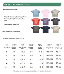 New Cotton Washed Used T-shirt for Men's Fashion Trendy Brand Heavy Weight Short Sleeve T-shirt Wholesale - Product Image 3