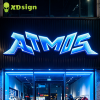 Lettres en relief 3D personnalisées Infinity Abyss avec LED, en acrylique semi-transparent, IPX7, contrôlées par Bluetooth, pour la publicité extérieure des entreprises et des voitures