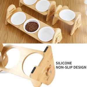 Étagère en bois inclinable de luxe, pour animaux domestiques, grand bol en céramique <span class=keywords><strong>Anti</strong></span>-<span class=keywords><strong>fourmi</strong></span>, surélevé, pour chiens et chats, vente en gros, - Product Image 5