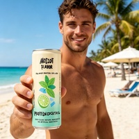 Cóctel de Proteína de Suero con Sabor a Mojito, 10% ABV, Sin Azúcar, Listo para Beber, en Lata/Botella, 330 ml, Bebida Proteica Saludable