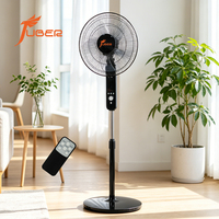 Ventilateur sur pied électrique personnalisable de 16 pouces avec télécommande, ventilateur 2-en-1, affichage LED, inspection avant expédition