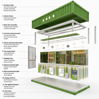 Restaurant mobile personnalisable en conteneur, bar portable en conteneur, maison conteneur, kiosque alimentaire mobile en conteneur pour l'extérieur