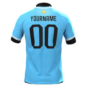 Uniforme de Fútbol Personalizado 2024 de Alta Calidad con Logotipo, Nombre y Número Impresos, Diseño de la Selección Nacional de Uruguay - Product Image 3