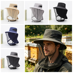 Chapeau anti-moustiques d'extérieur avec filet de protection UV, chapeau de pêche respirant en maille, <span class=keywords><strong>voile</strong></span> anti-insectes et abeilles <span class=keywords><strong>pour</strong></span> la randonnée, l'apiculture et <span class=keywords><strong>le</strong></span> jardinage - Product Image 4