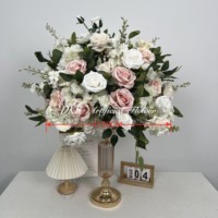 Centres de table de mariage en soie et roses mélangées, artificiels et réalistes, boule de fleurs, vente en gros d'usine