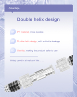 Connecteur médical stérile en plastique, connecteur de seringue Luer, adaptateur Luer Lock, connecteur à filetage Luer