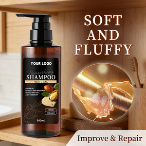 Ensemble Shampoing et Après-Shampoing 2-en-1 à l'Huile d'Argan et Kératine de Noix Marocaine, Sans Sulfate, Hydratant, Lissant et Anti-Frisottis pour Cheveux Bouclés - Product Image 5