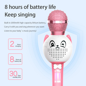 Micrófono de Juguete para Niños, Micrófono de Karaoke con TWS <span class=keywords><strong>Duet</strong></span> <span class=keywords><strong>Magic</strong></span> Voice, Juguete Recargable OEM - Product Image 1
