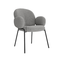 Fauteuil d'appoint pivotant moderne nordique avec cadre en métal et revêtement en coton, pour salon et chambre à coucher, adorable fauteuil en forme d'ours en peluche