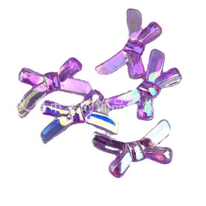 Cuentas acrílicas irregulares de color AB, iridiscentes, transparentes, accesorios de joyería DIY, cuentas redondas sueltas para manualidades y joyería. - Product Image 5