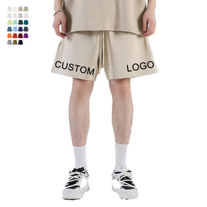Shorts de sport Joggers Streetwear 275Gsm en molleton 100% coton avec cordon de serrage à la taille, logo personnalisé en relief, shorts de jogging d'été - Product Image 1