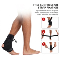 Attelle de cheville à compression réglable, sangle de maintien anti-entorse pour le sport, support de pied avec logo personnalisé
