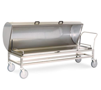 Couvercle de chariot de morgue en acier inoxydable de haute qualité, durable, portable et conçu pour un transfert de corps efficace dans les hôpitaux et les morgues