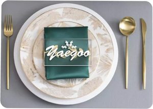 Cartes de Place en acrylique transparent pour les noms des invités de mariage, numéros de Table, assiettes en acrylique rectangulaires vierges d'escorte pour le tableau des sièges - Product Image 2