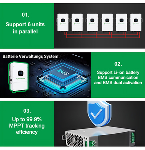2025 Hot Bán solarasia IP65 không thấm nước lai biến tần 8KW 10KW 12KW 3 giai đoạn lai năng lượng mặt trời biến tần - Product Image 3
