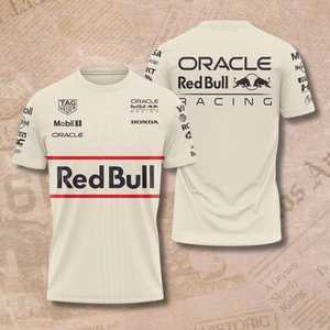 Camiseta Oracle Red Bull Racing blanca para hombre, estilo streetwear para fanáticos del deporte motorizado - Product Image 1