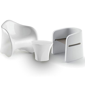 Meubles d'extérieur personnalisés, chaise en FRP pour jardin, centre commercial, bureau, loisirs, table basse, table à thé et ensemble de chaises - Product Image 2