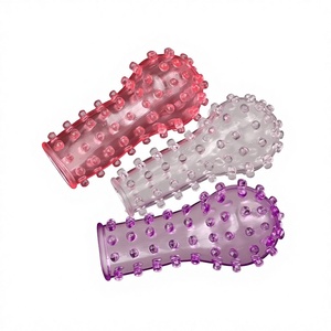 Fun <b>finger</b> set simple buckle set point <b>massage</b> wolf tooth set crystal set female masturbation - Product Image 2