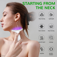 Meijin 7-Farben LED Hals- und Gesichtsstraffungsgerät mit Wärme-Vibrations-Pulsmassage & USB-Aufladbar