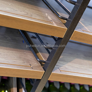 Espositore per cantina leggera da supermercato supporto per ripiano in legno per bottiglie di vetro vino rosso e birra - Product Image 2