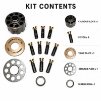 GM17 Hydraulic Repair Kit Cylinder Block Valve Plate Retainer Plate Piston Set Bearing Ring GM17