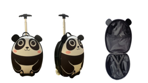 2PC Carry on Luggage Set16" <strong>Rolling</strong> <strong>Suitcase</strong> &amp; 12" Backpack Airline Approved Travel Trolley Luggage with Wheels (Panda) - Product Image 3