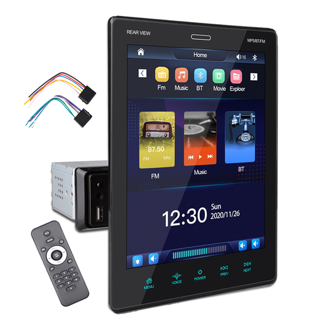 9.5 Inch Car MP5 Player Ips Vertical Screen DVD Audio 1 Din Dsp Car Mp5 Player Universal  Multimedia Big Screen Car Radio Stereo