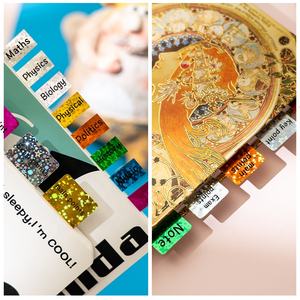 Pestañas de índice adhesivas grabables y reposicionables Pestañas de archivo Banderas Marcadores de página de colores Etiquetas para leer notas, clasificar archivos - Product Image 6