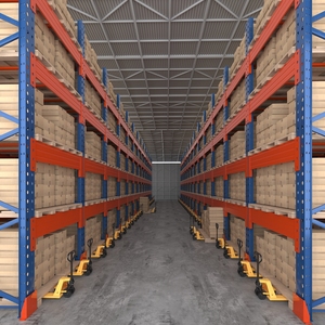 Light Duty 4 Layer Steel Boltless Anti-Rust <b>Storage</b> Rack Adjustable Foldable Mezzanine Shelving Powder Coated Warehouse <b>System</b> - Product Image 4