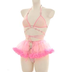 Lencería Sexy de <span class=keywords><strong>Anime</strong></span> para Mujer, Disfraz de Cosplay, Lencería Sexy Brillante para Fiesta de Halloween - Product Image 5