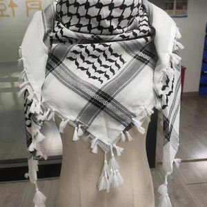 Fabricante marca Original algodón Shemagh Keffiyeh bufanda chal Unisex en tejido estilo árabe Palestina Kufiya Arafat Hatta estilo - Product Image 5