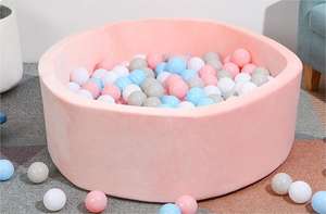 Jouet Sensoriel d'Intérieur en Éponge Ronde pour Enfants et Bébés, Ensemble de Jeu Doux Personnalisé pour Tout-Petits, <span class=keywords><strong>Piscine</strong></span> à Balles Rose - Product Image 4